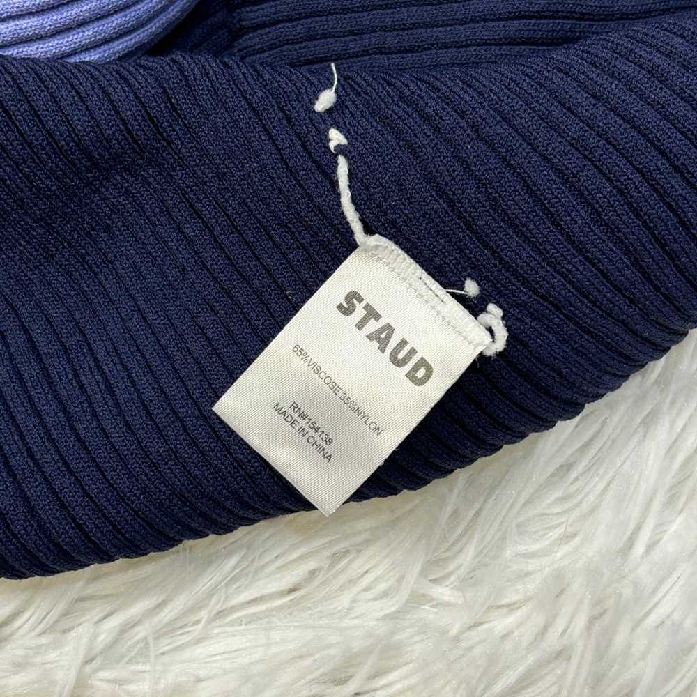 STAUD - Shoko Sweater Dress - Navy / Periwinkle - image 6