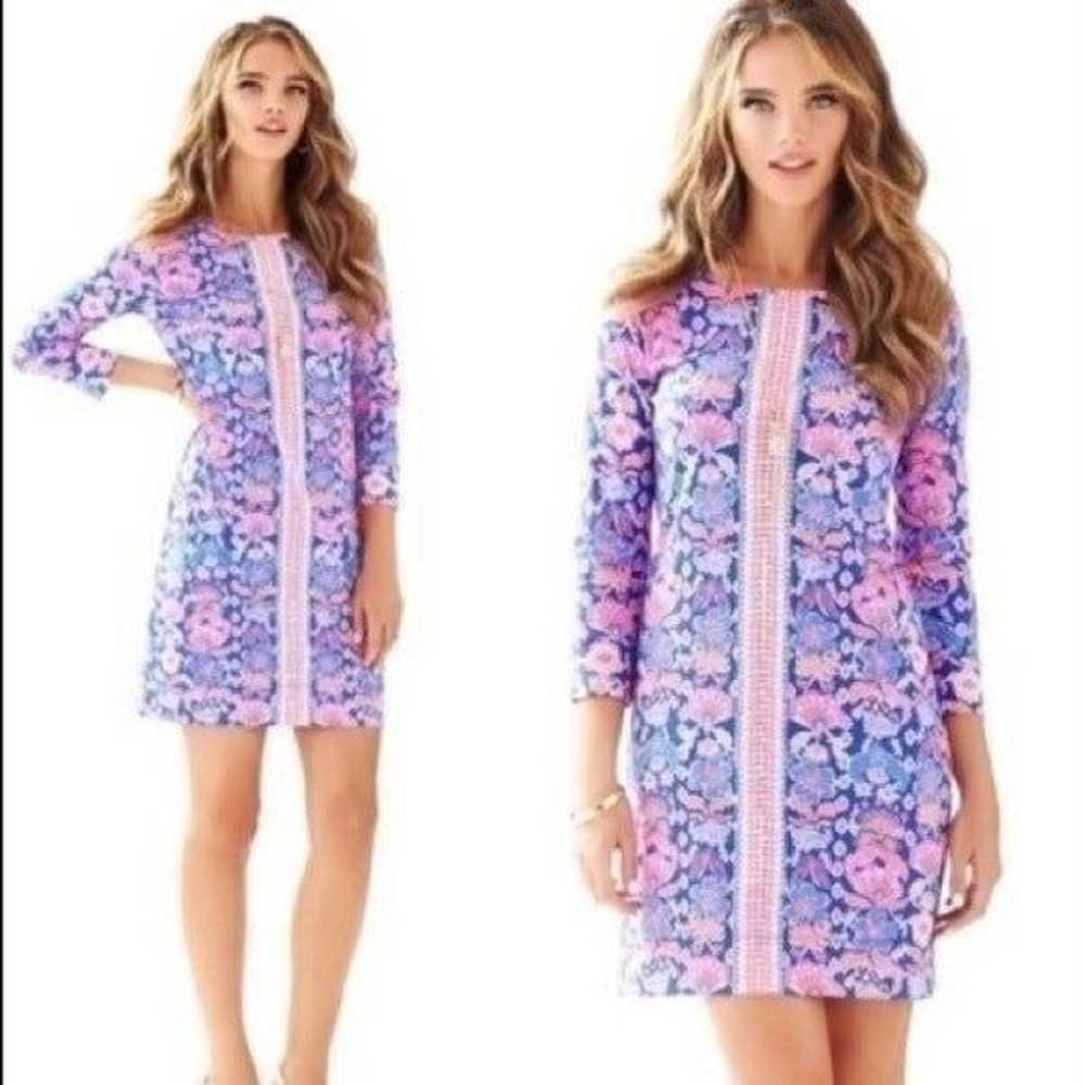 Lilly Pulitzer Marlowe Blue Mini Dress S - image 2