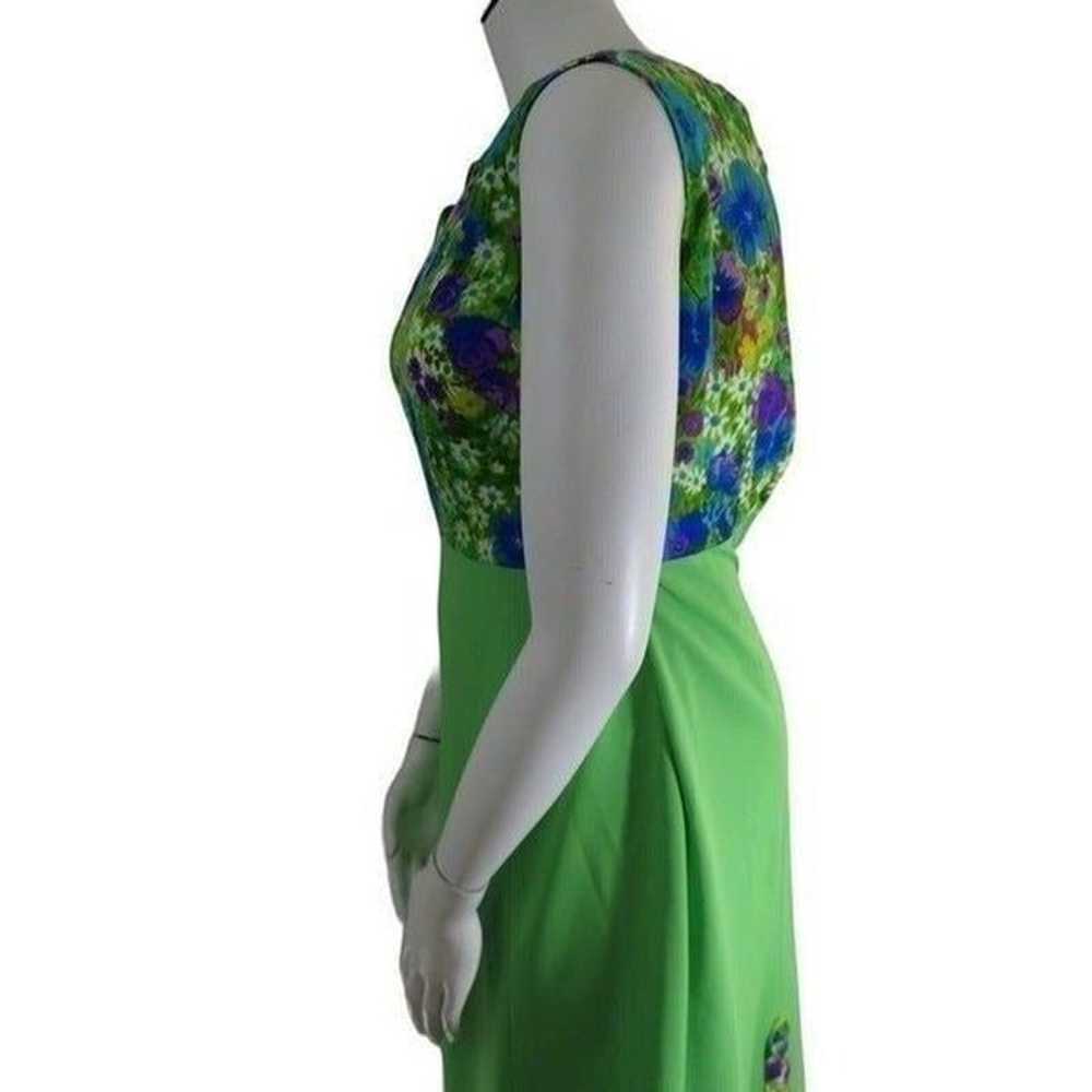 Vintage Melwine of Miami M Maxi Dress Green Purpl… - image 6