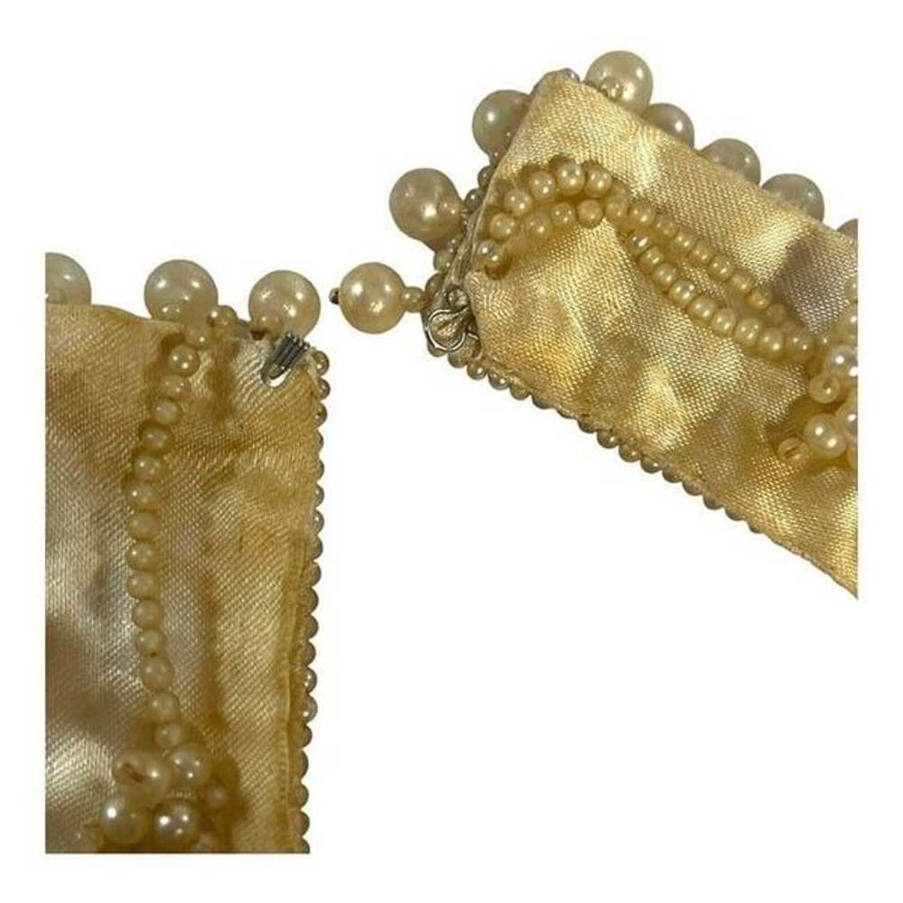 Art Deco revival Faux Pearl beaded collar Victori… - image 5