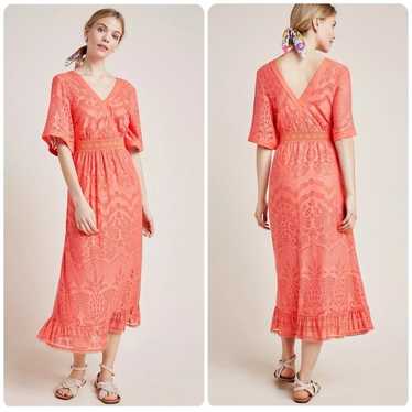 Anthropologie Farm Rio Devore Maxi Dress in Light 