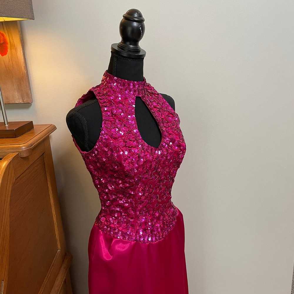 1980s/1990s Vintage Mike Benet Formals Hot Pink S… - image 2