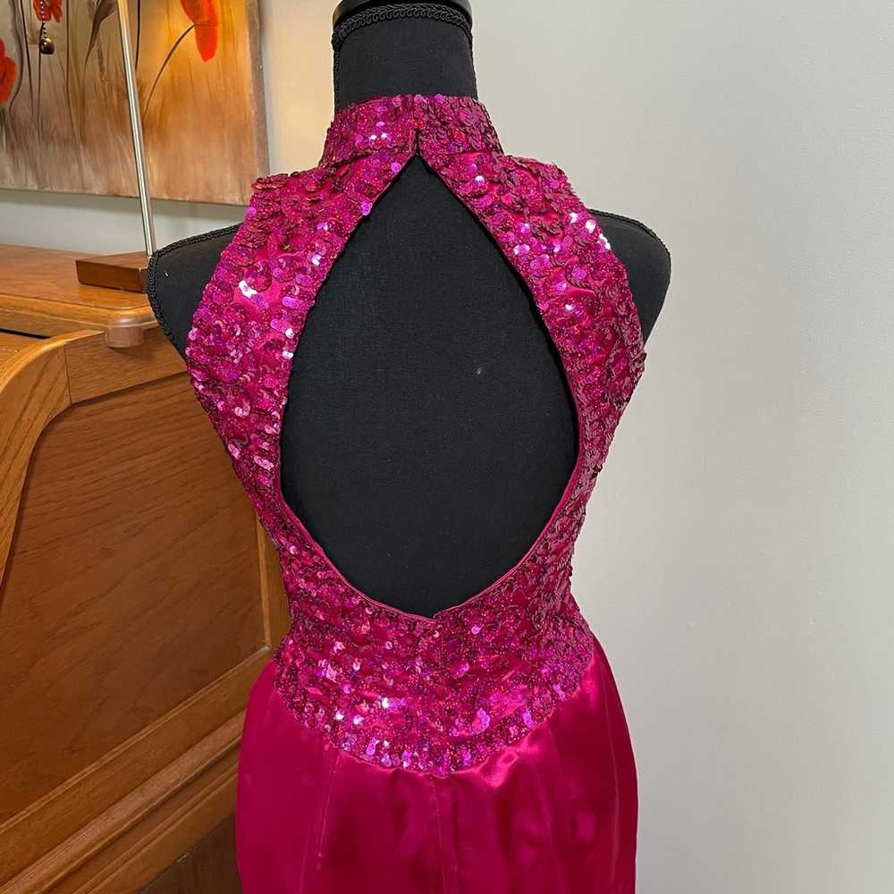 1980s/1990s Vintage Mike Benet Formals Hot Pink S… - image 3