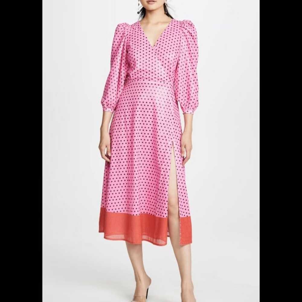 Olivia Rubin 'Imogen' pink polka dot sequin dress… - image 1