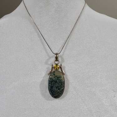 Vintage Jasper/ moss agate necklace • shops WS1