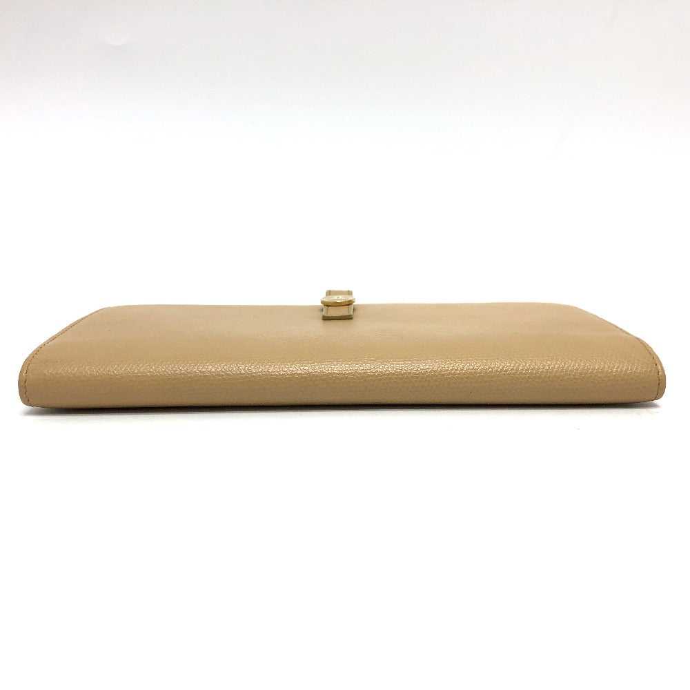 CHANEL Folded wallet leather beige COCO Button - image 4