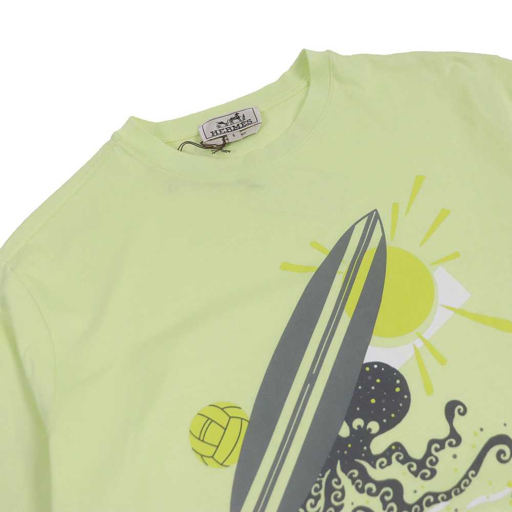 HERMES Short sleeve T-shirt cotton Light yellow P… - image 2