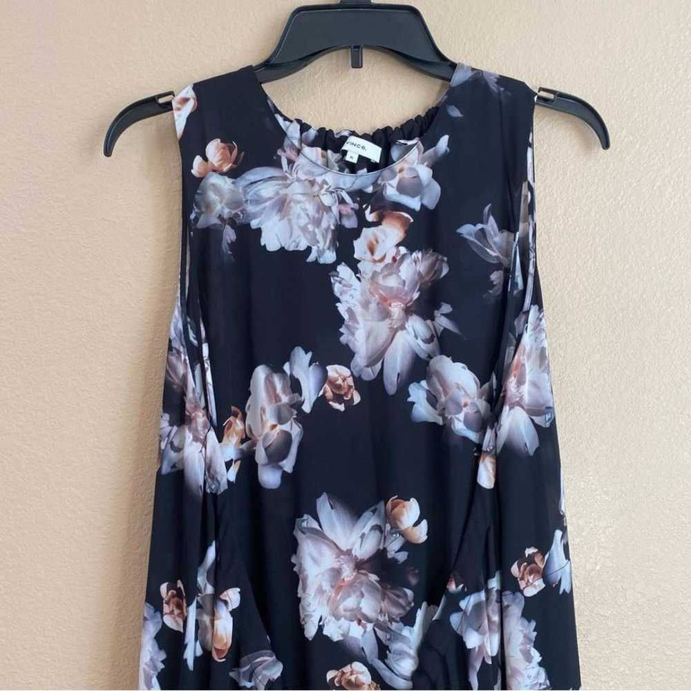 Vince XL Peony Floral Print Shirred Sleeveless Po… - image 4