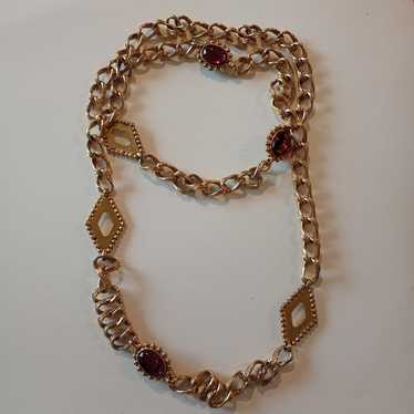 Vintage Chunky long gold tone chain