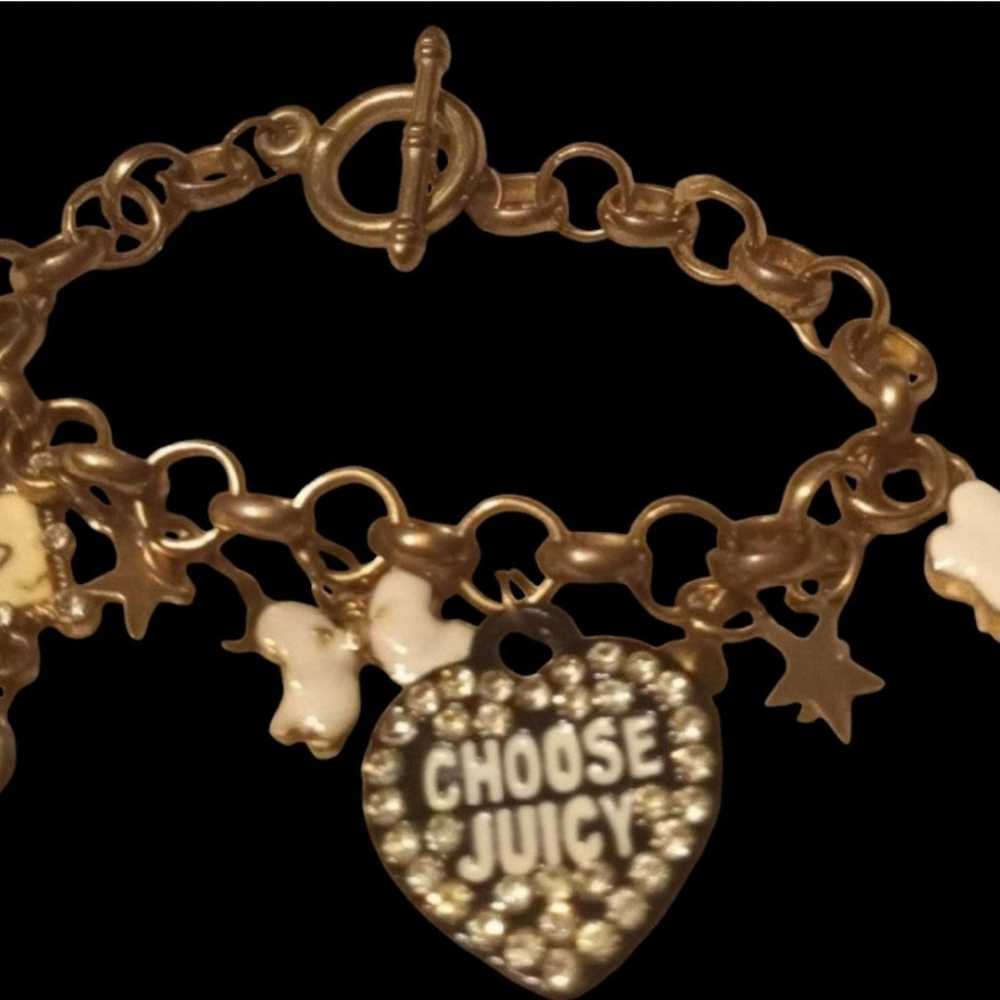 Vintage Y2K Juicy Couture Charm Bracelet 7in - image 2