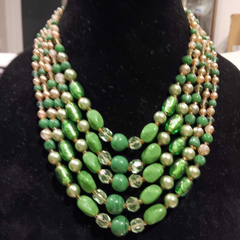 1950s Light Green Necklace - image 1