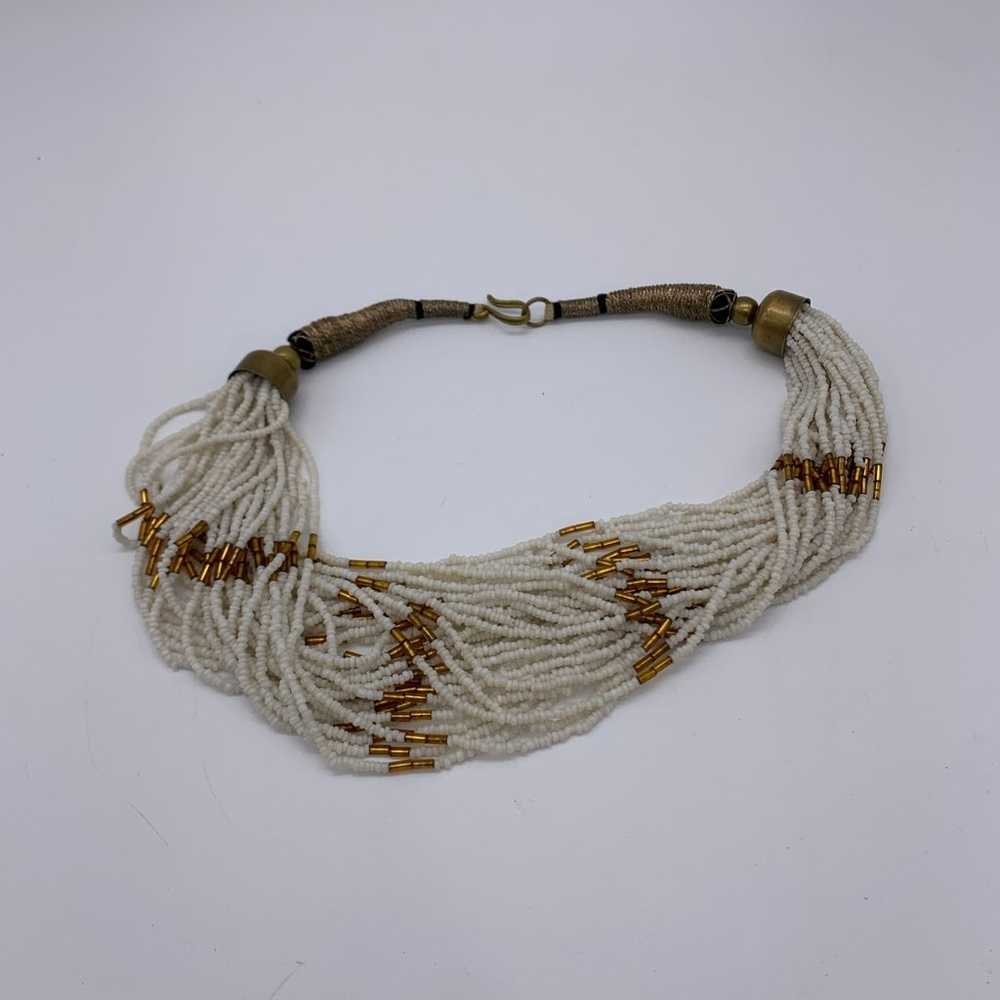 VTG. 34 Strands Roped Micro Beaded Torsade Choker… - image 2