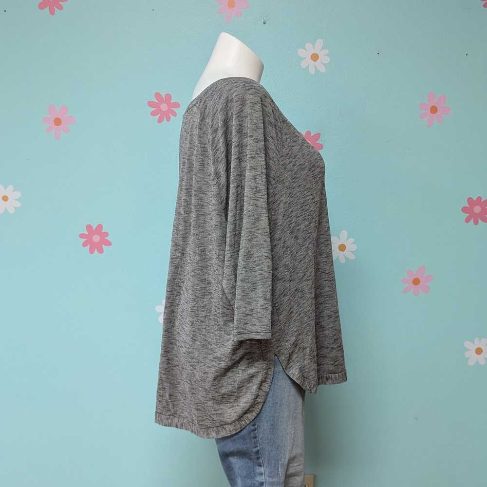 Sz3X Heathered Grey Lane Bryant Tee - image 2