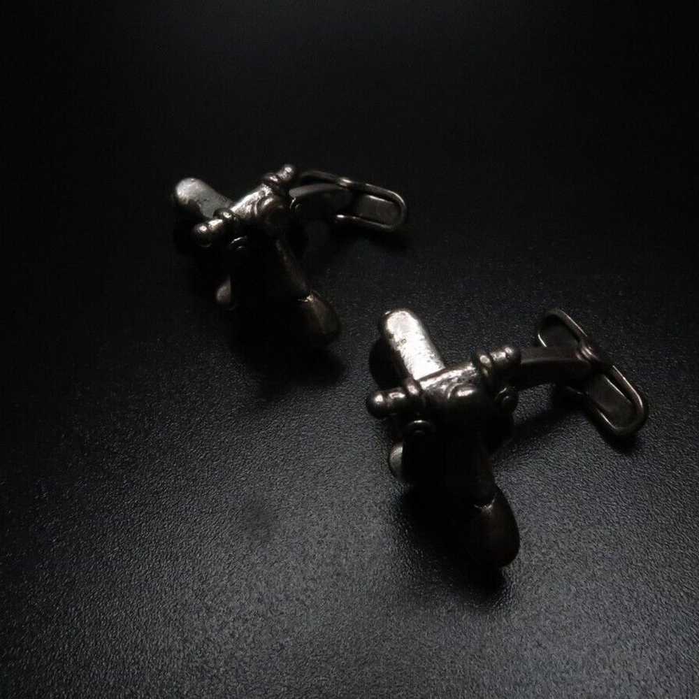 Vintage KC Scooter Silver Cufflinks - image 3