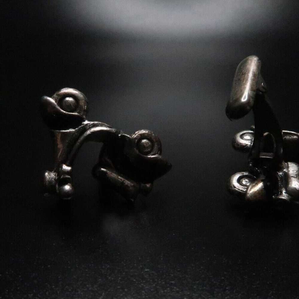 Vintage KC Scooter Silver Cufflinks - image 4