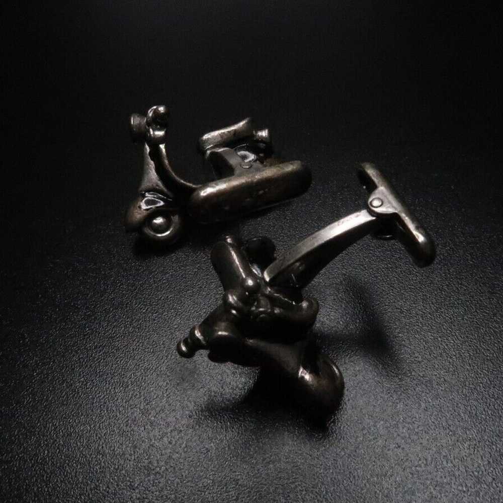 Vintage KC Scooter Silver Cufflinks - image 5