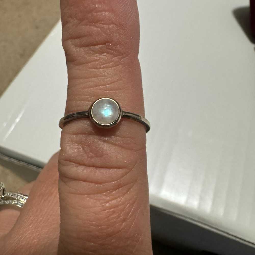 Sterling silver moonstone ring - image 2