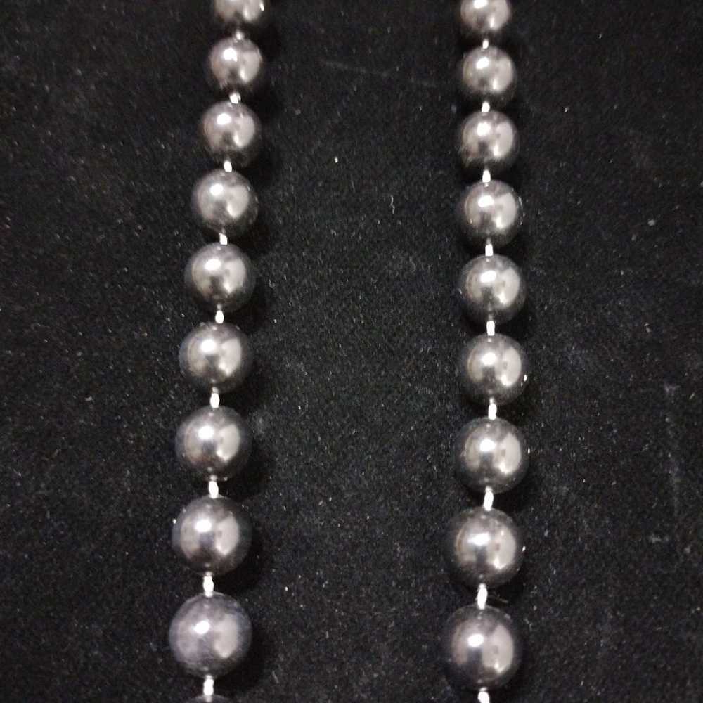 Vintage Black beaded Necklace - image 2