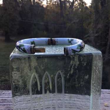 Cloisonne floral enamel bracelet