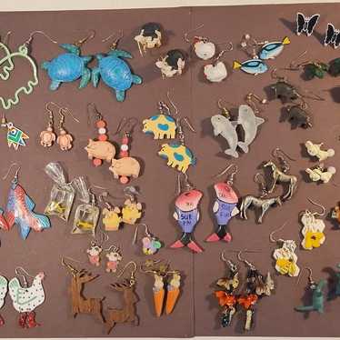 novelty earrings lot 29 pairs - image 1