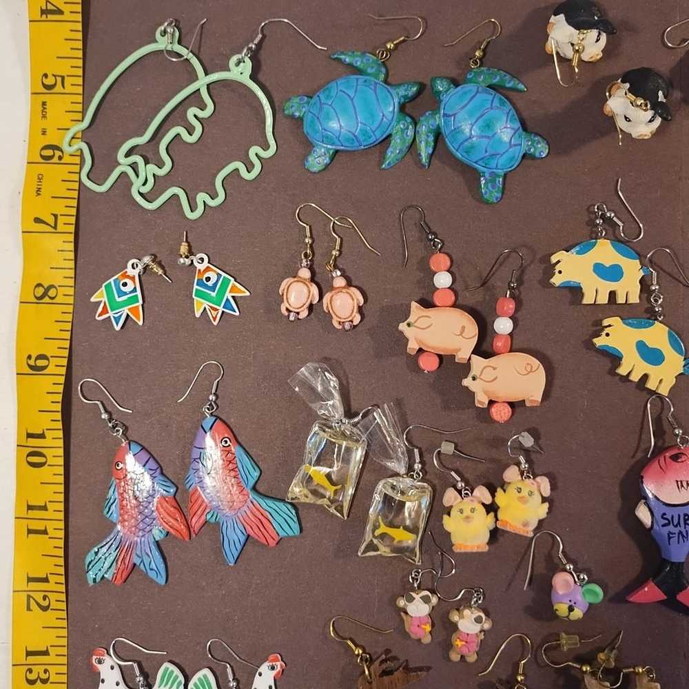 novelty earrings lot 29 pairs - image 2