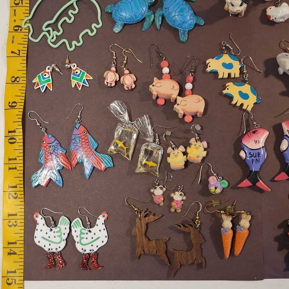 novelty earrings lot 29 pairs - image 3