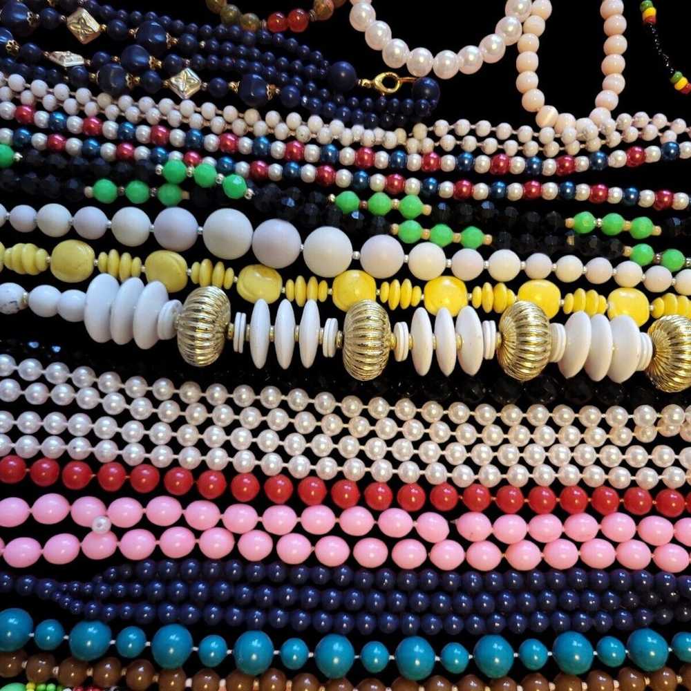 Lot Of Beaded Jewelry Bracelets Necklaces 2+ Lbs … - image 2