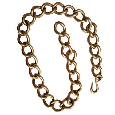 Vintage Monet Matte Gold Tone Chain Link Adjustab… - image 1