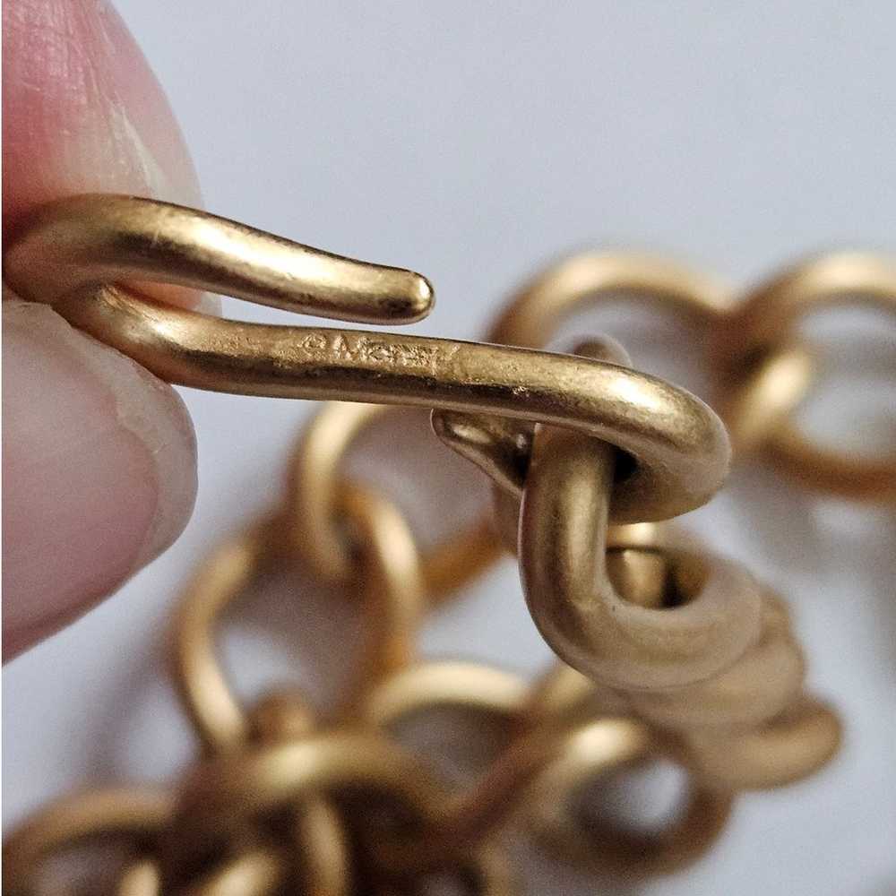 Vintage Monet Matte Gold Tone Chain Link Adjustab… - image 2