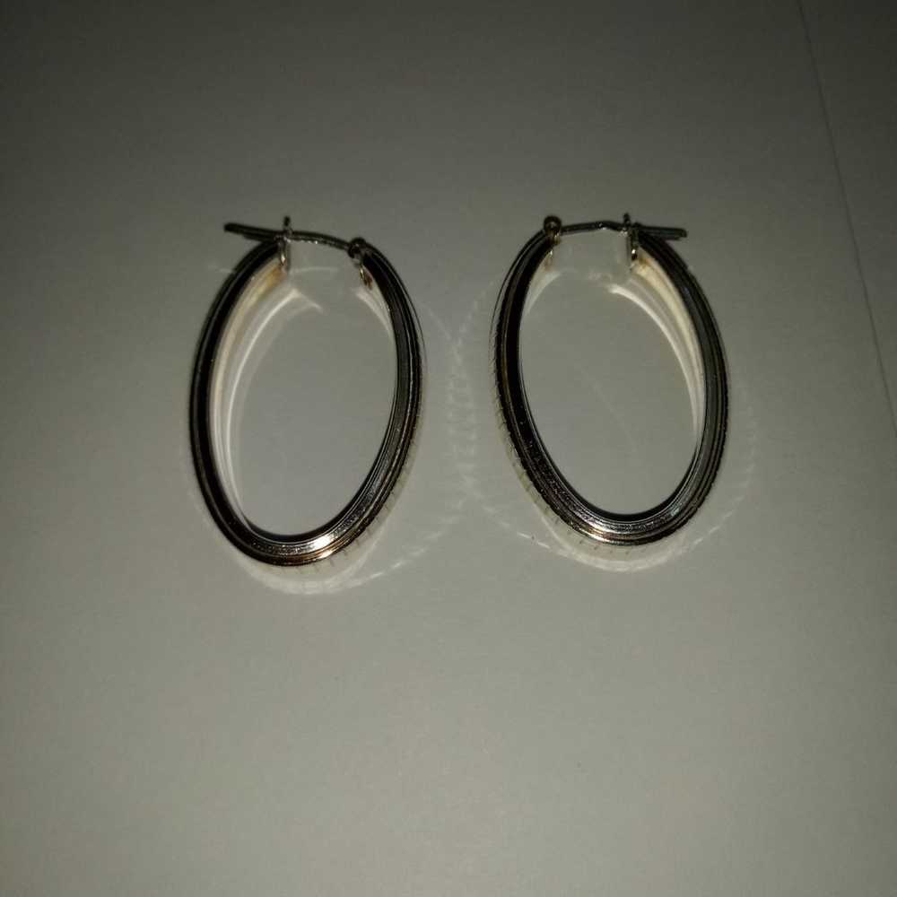 Sterling Silver Oval Earrings - image 10