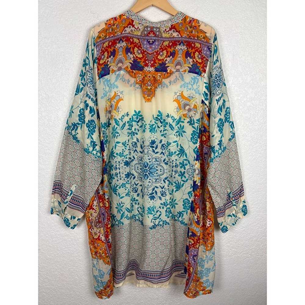 Johnny Was Colorful Floral & Paisley Print Tunic … - image 6