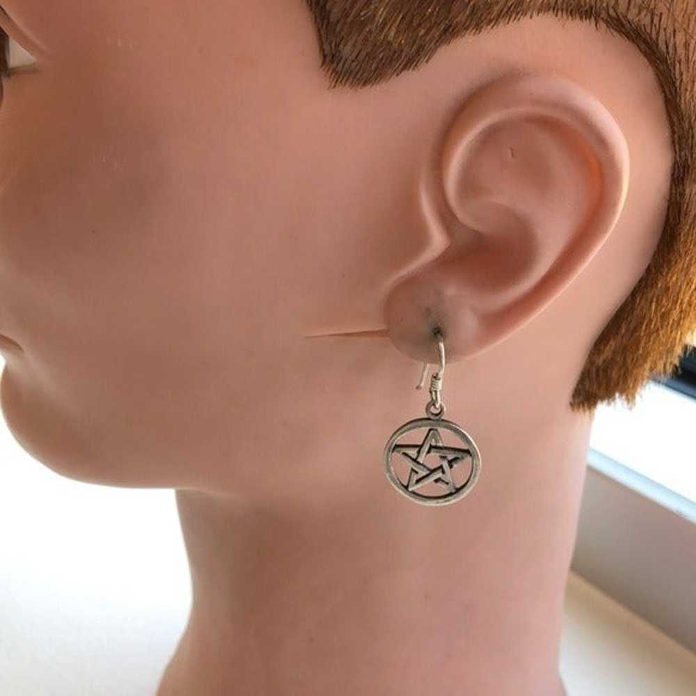 sterling Pentagram earrings / pendant - image 3