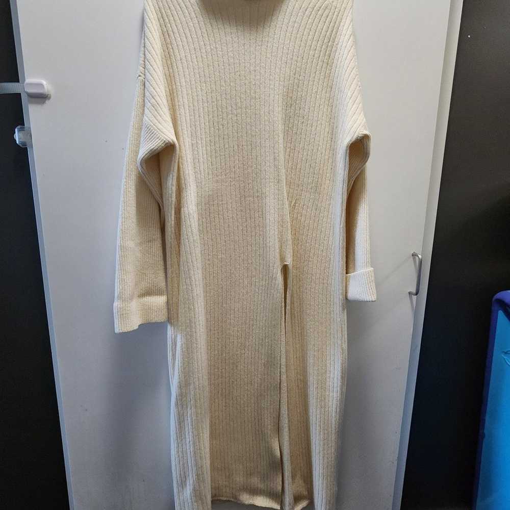 Knee-length wool-blend turtleneck dress/sweater - image 11