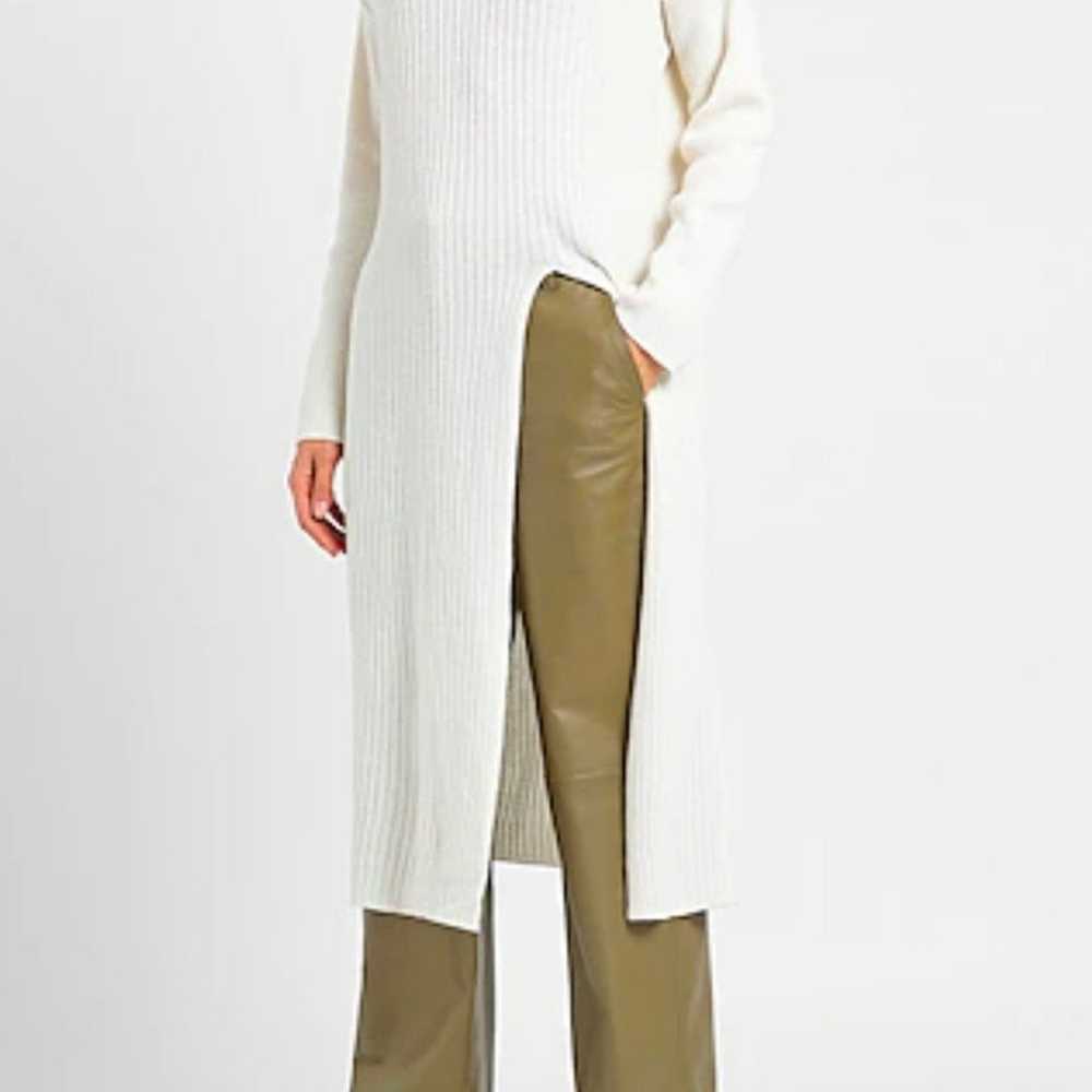 Knee-length wool-blend turtleneck dress/sweater - image 2