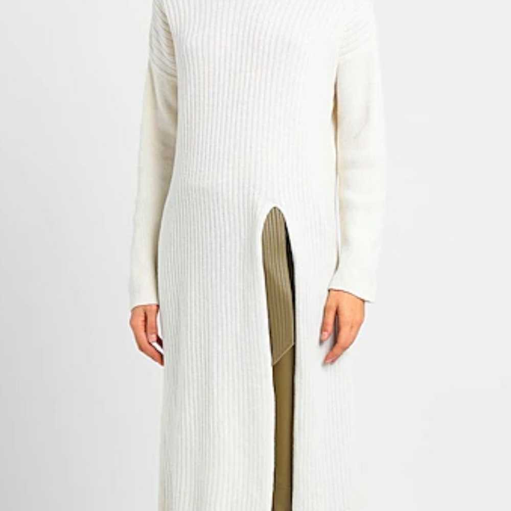 Knee-length wool-blend turtleneck dress/sweater - image 4