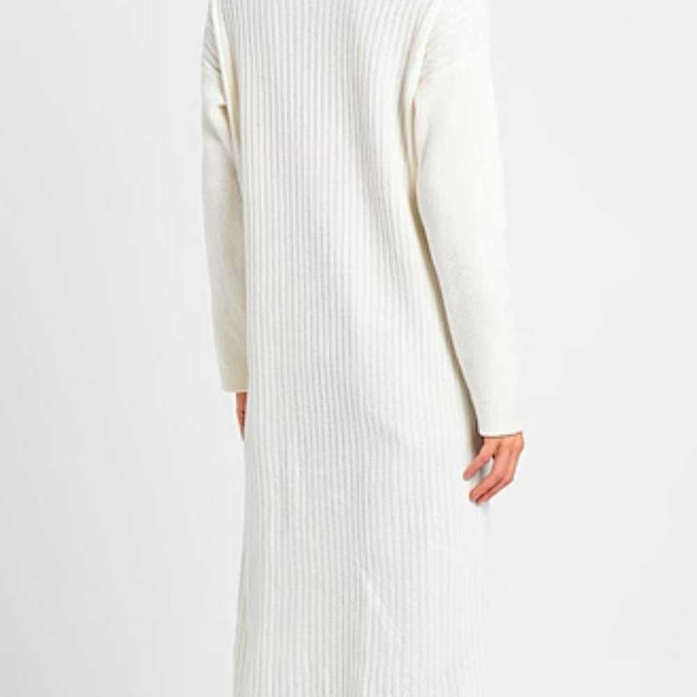 Knee-length wool-blend turtleneck dress/sweater - image 5