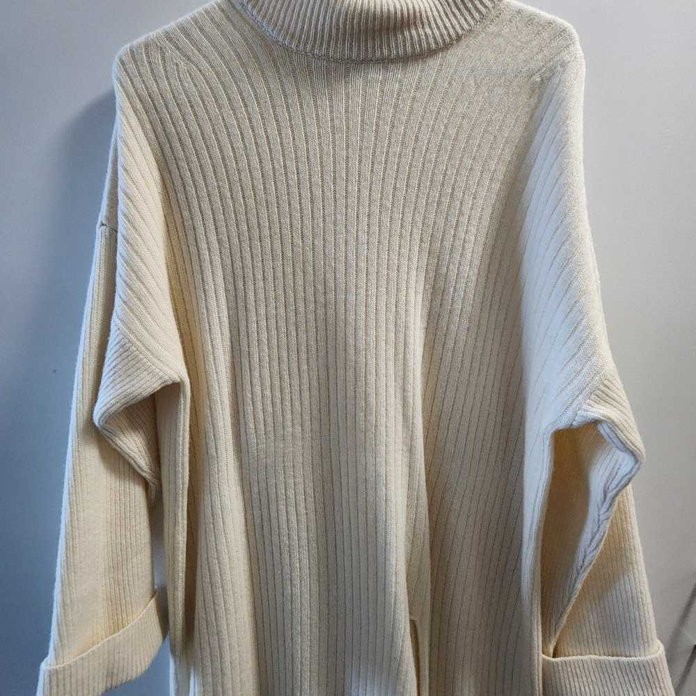 Knee-length wool-blend turtleneck dress/sweater - image 8