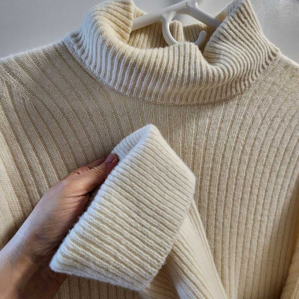 Knee-length wool-blend turtleneck dress/sweater - image 9