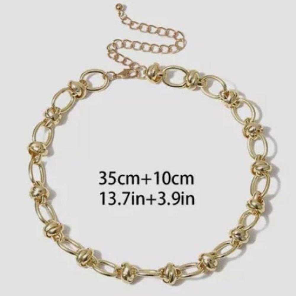 NEW 18K GOLD LAYERED THICK CHAIN CHOKER NECKLACE - image 10