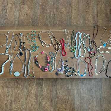 Vintage Mod Junk Drawer Jewelry Lot Crafts Necklac