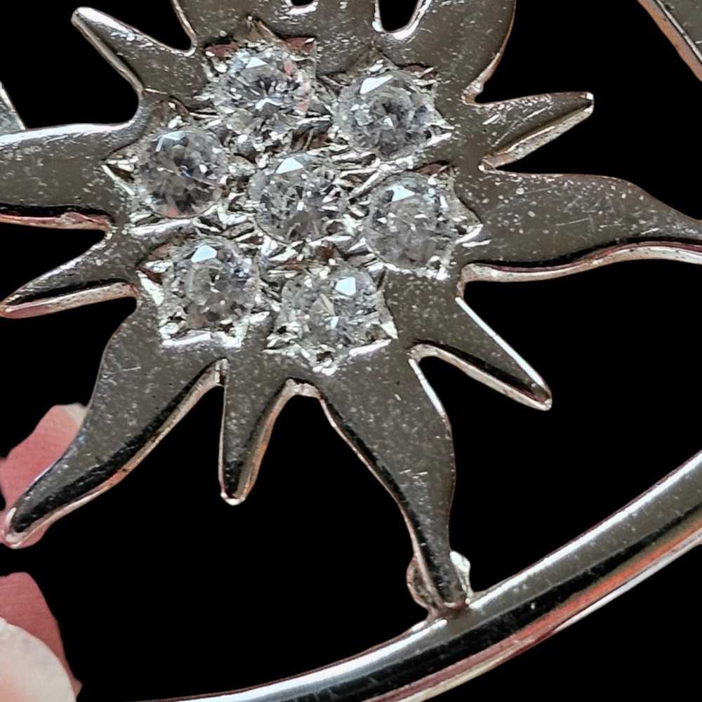 Unique Vintage Crystal Atomic Star Burst 925 Ster… - image 3