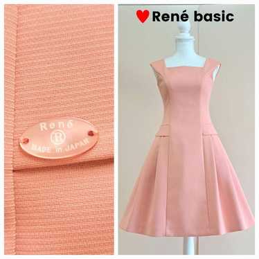 Rene Basic Stretch Flare One-Piece 34 Salmon Pink - image 1