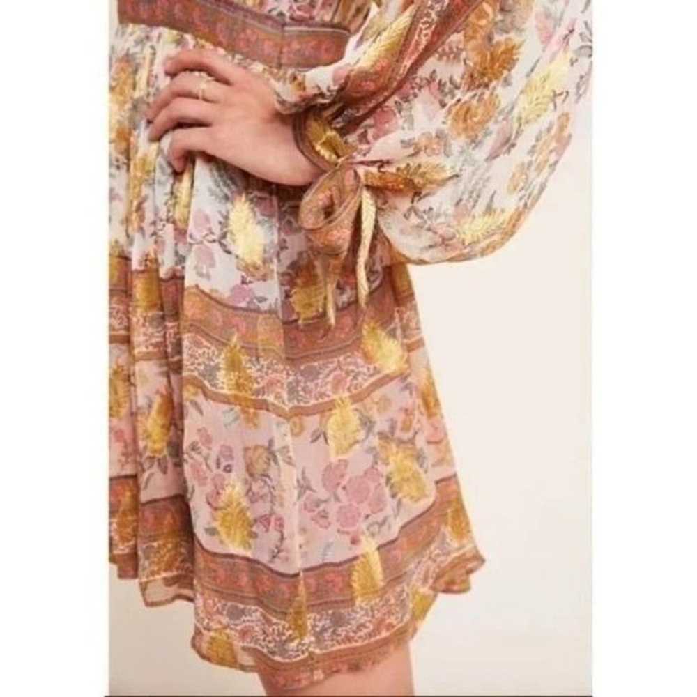 Anthropologie Love Sam Saffron Gold Shimmer Tunic… - image 2