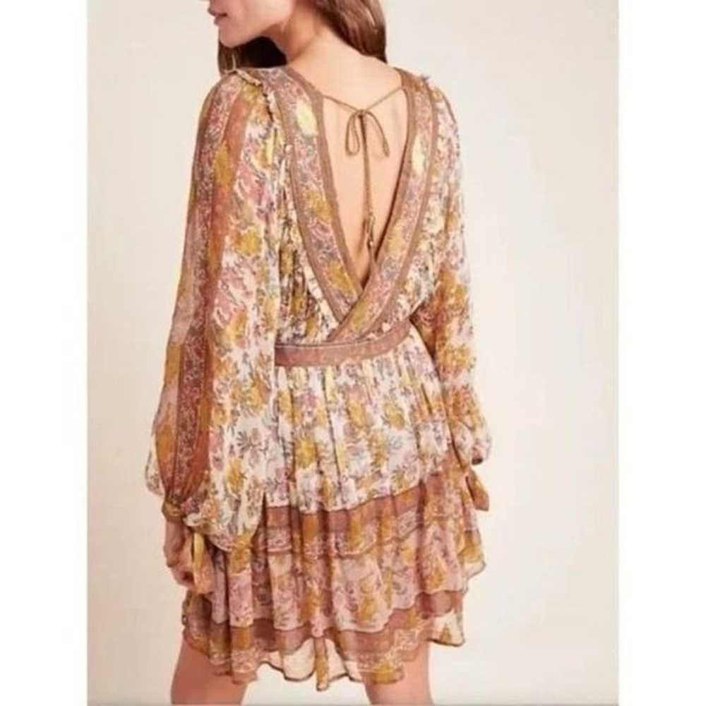 Anthropologie Love Sam Saffron Gold Shimmer Tunic… - image 3