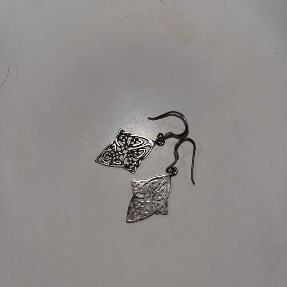 Celtic design 100% 925 Stampped silver earings wo… - image 5