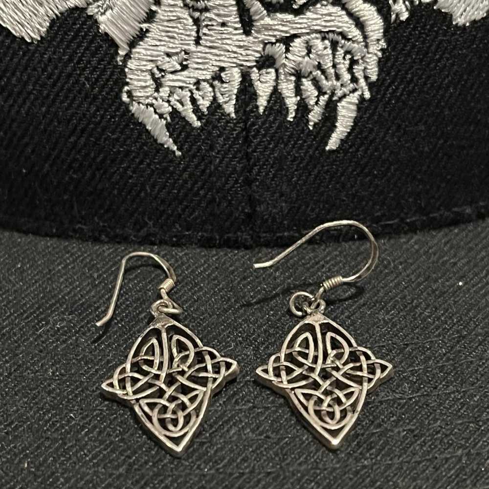 Celtic design 100% 925 Stampped silver earings wo… - image 6