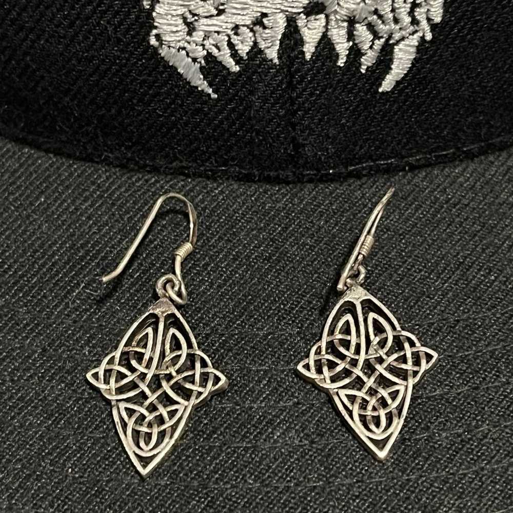 Celtic design 100% 925 Stampped silver earings wo… - image 7