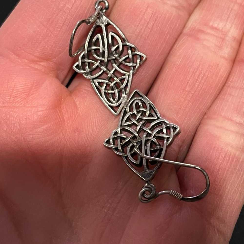 Celtic design 100% 925 Stampped silver earings wo… - image 8