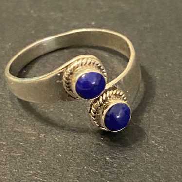 Vintage Sterling Silver Genuine Lapis Ring