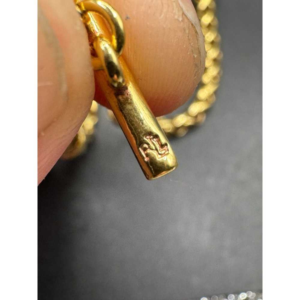 Vintage RLL Ralph Lauren Signed Chunky Gold Tone … - image 7